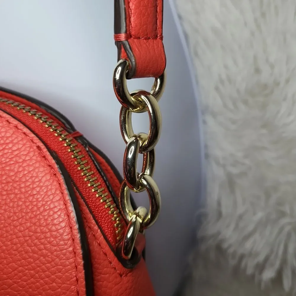 Kate spade real leather orange crossbody purse gently preloved,